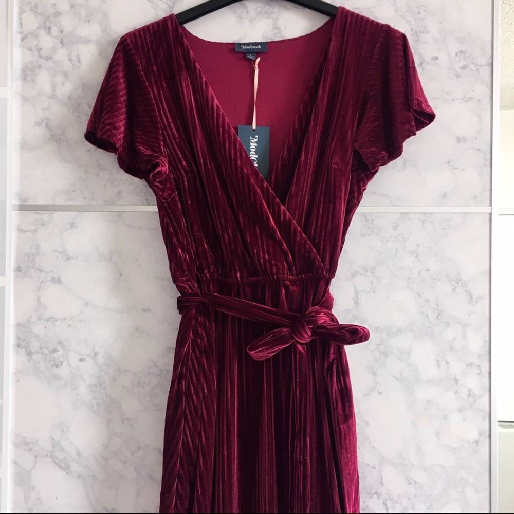 Modcloth Velvet Midi Dress
